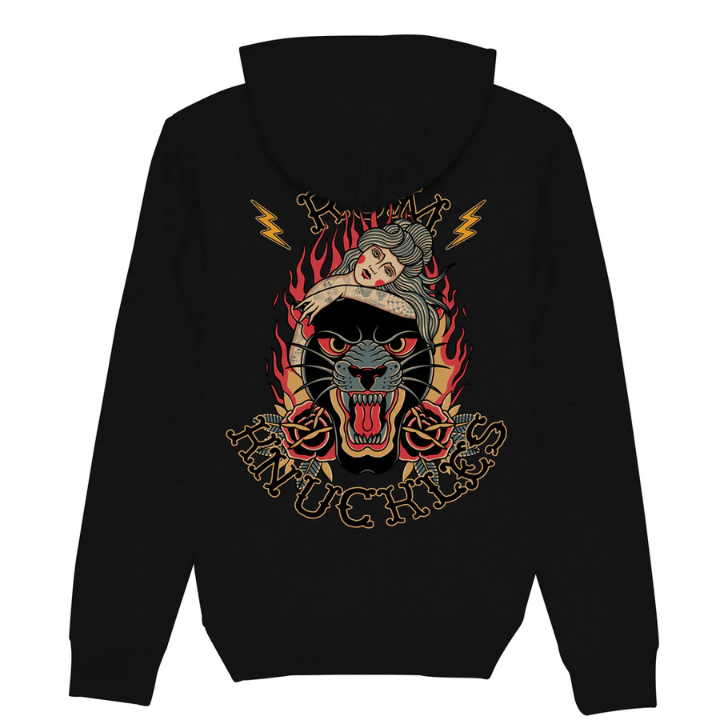 ZIP UP HOODY LADY PANTHER - BLK